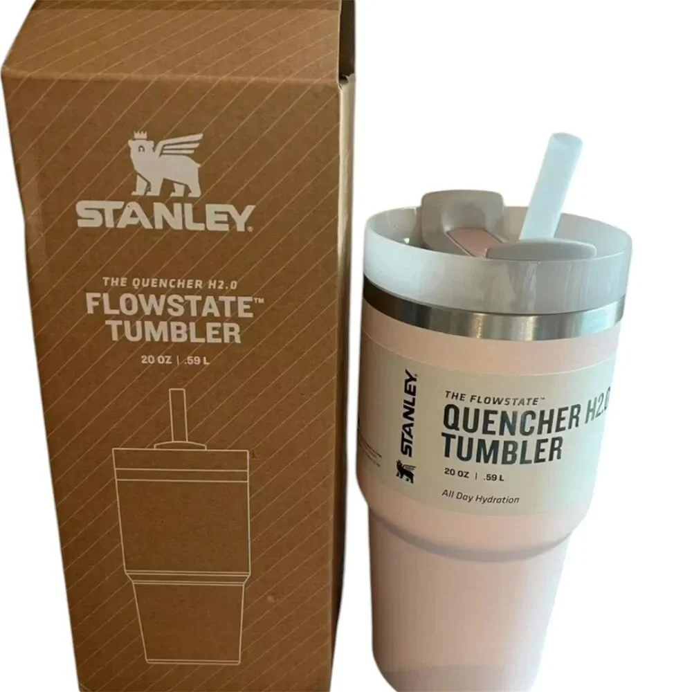 Stanley 20oz H2.0 FlowState Quencher Tumbler  Rose Quartz  BPA Free New - Picture 3 of 4